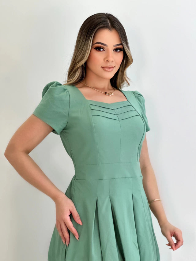 Vestido Midi Tecido Tricoline